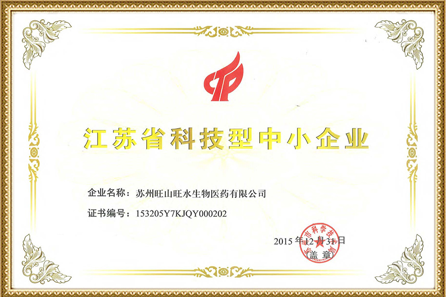 Jiangsu Science and Technology-based Small and Medium-sized Enterprises